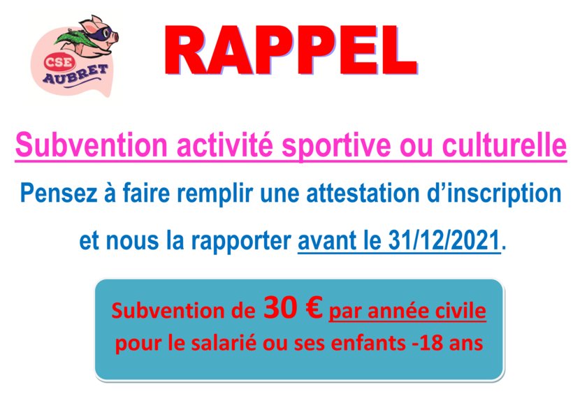 thumbnail of RAPPEL Subvention activité sept